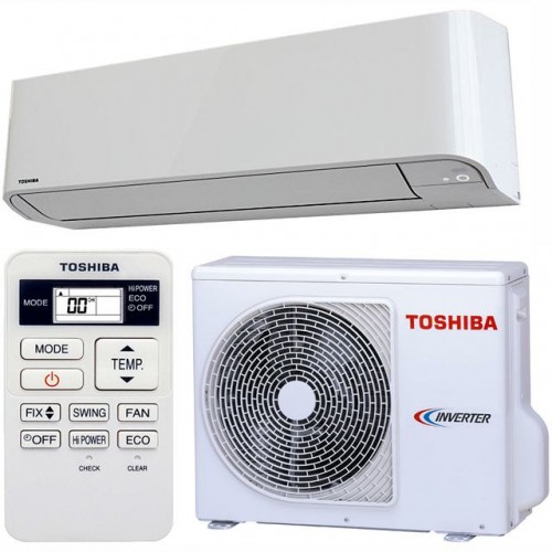  Кондиционер Toshiba RAS-05B3KV-E инверторная настенная сплит система, мощность охлаждения/обогрева - 1.5 (0.65-2)/2 (0.54-2.80), температура на улице -15~+46/-15~+24°C.
