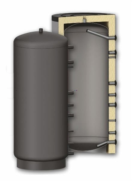 Теплоаккумулятор S-Tank серии AT Prestige: можно использовать в системах отопления с несколькими источниками тепла. Теплоаккумуляторы имеют ёмкость от 300 до 5000 литров, выполнены из стали, имеют теплоизоляцию толщиной 10 см, рассчитаны на использование воды или растворов с рабочей температурой от +2 до +90 °C .  Оснащены  подводящими и отводящими отводами с внутренней резьбой 1½” и  отверстиями с внутренней резьбой 1/2” для установки приборов КИП. Рабочее давление - 3 бара.