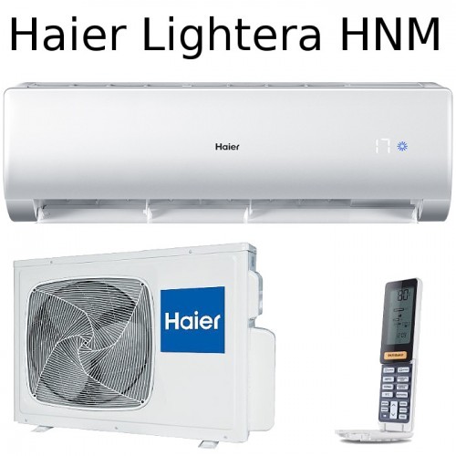 Кондиционер Haier  HSU-07HNM103/R2 серии Lightera ON-OFF неинверторный настенный, охлаждение / обогрев, мощность 2.1  / 2.1 кВт, температура на улице +18(-40 опция)~+43°C / -7~+24°C, с дезинфицирующей УФ лампой, тихий, компрессор QingAn.